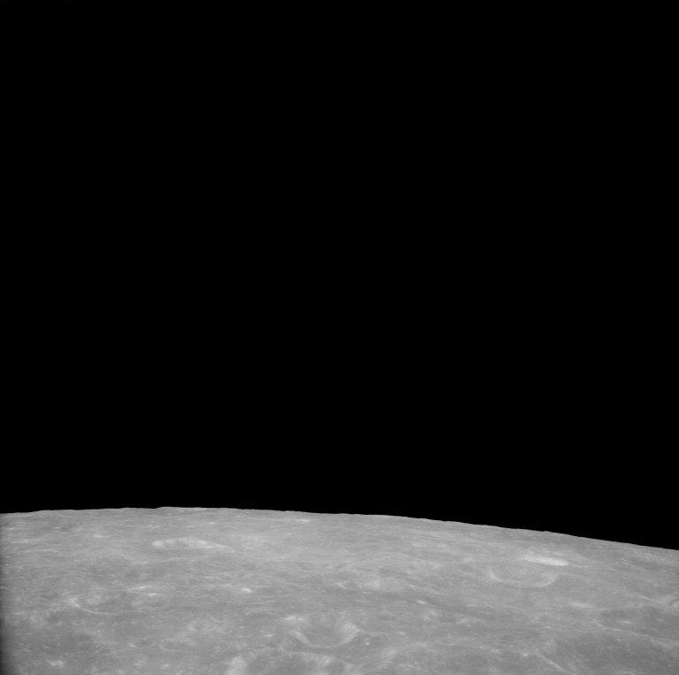 Apollo 11 Mission image - View of Moon,Craters 206,207,275 and 204