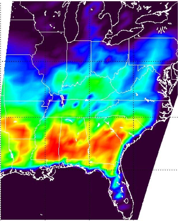 Flooding Resulting From Hurricane Isidore, Comparing Data from September 12 and 28, 2002