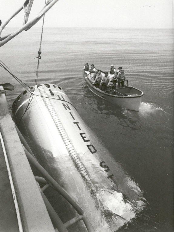 Recovery of Gemini V Booster